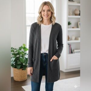 Wilfred Dark Gray Open Cardigan